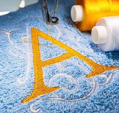 monogramming, personalized monograms, monogram embroidery, custom initials stitching