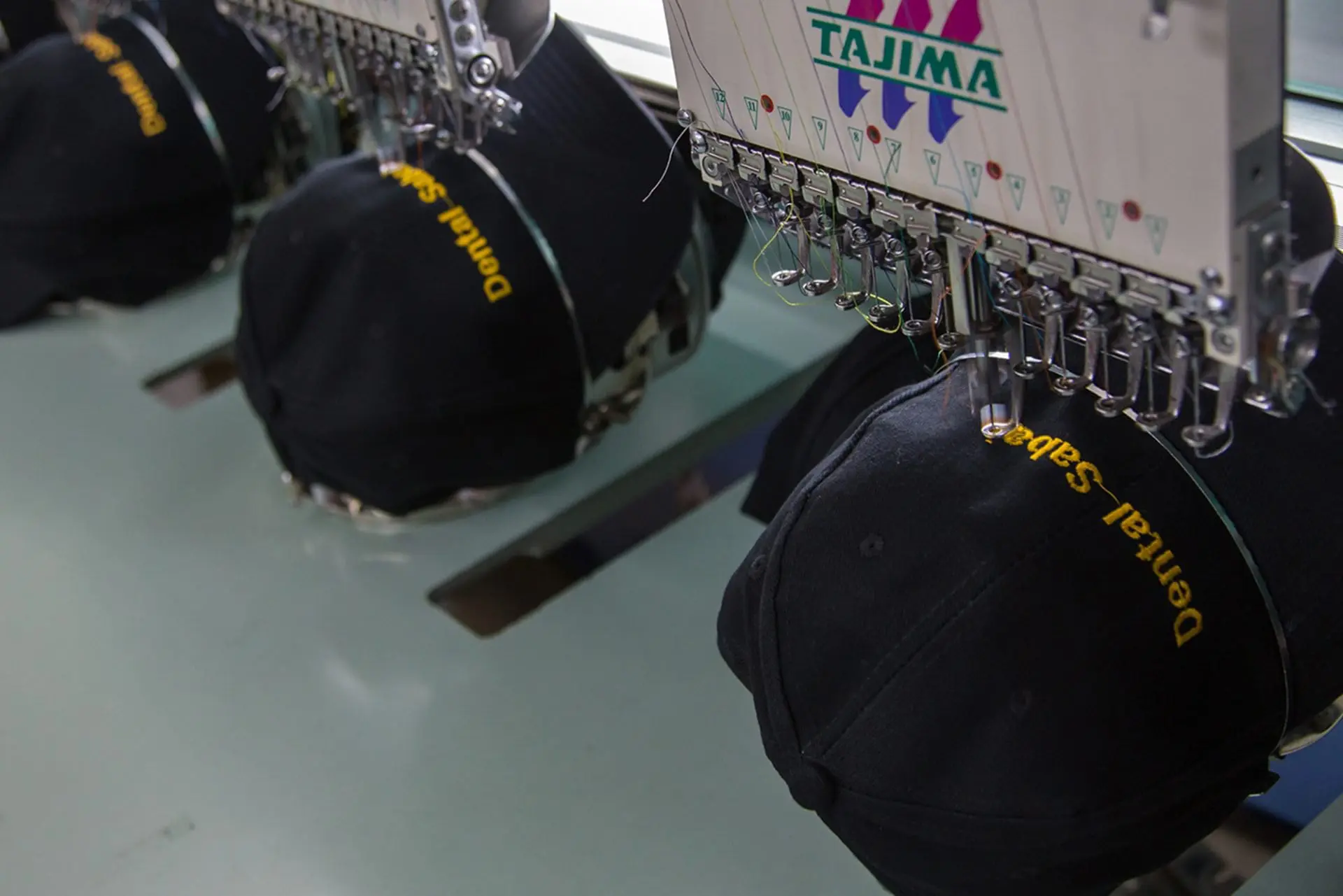 Caps embroidery on tajima machine