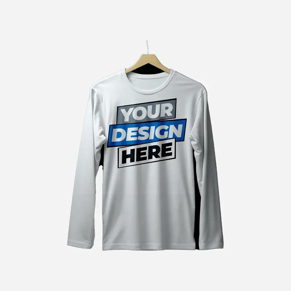 Long Sleeves T-Shirt read for custom print