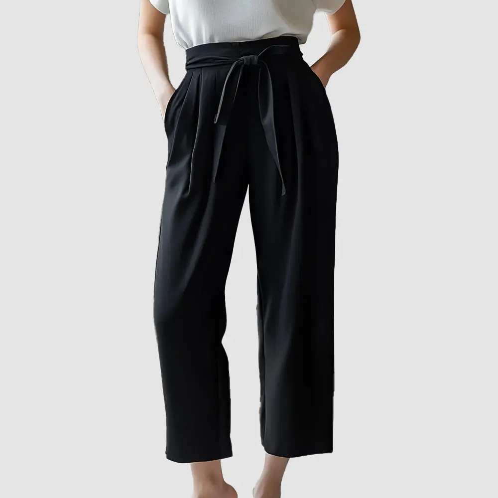 women wearing black color tunic pants by studio uniforms