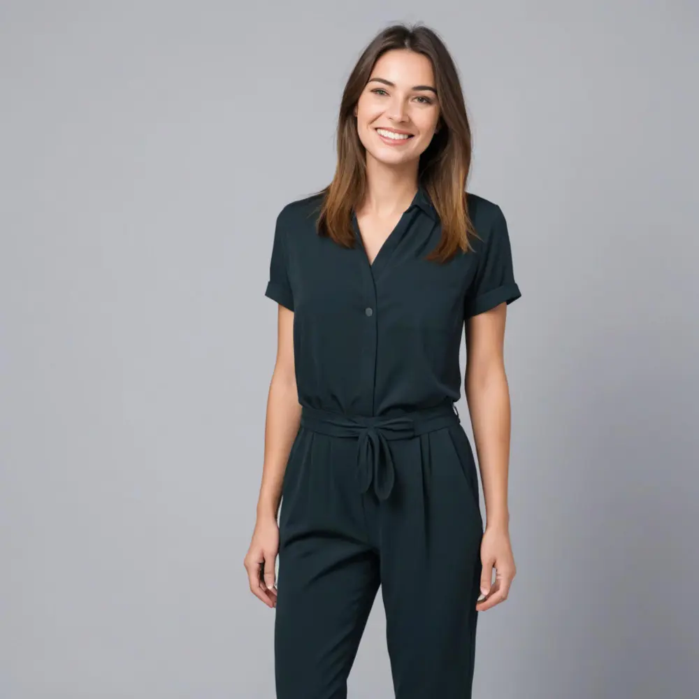 women wearing bottle green color SPA Tunic by Studiouniforms